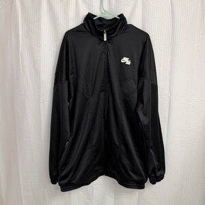 Nike Jacket Mens Large Black Air Full Zip Track Windbreaker Athletic Retro Style